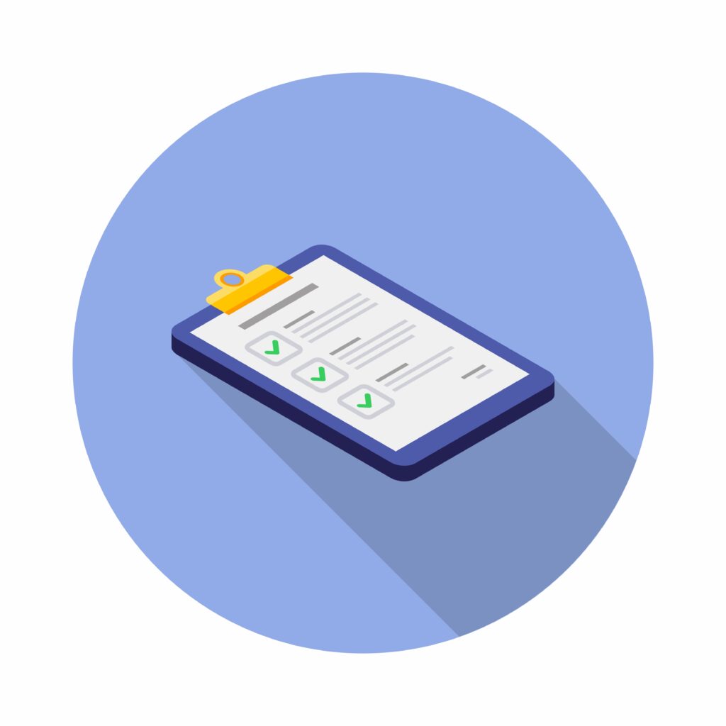 checklist isometric right view icon vector isometric.